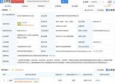 思特奇在云南成立數字經濟技術子公司，加速本地軟件開發布局